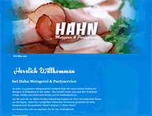 Tablet Screenshot of hahn-metzgerei.de